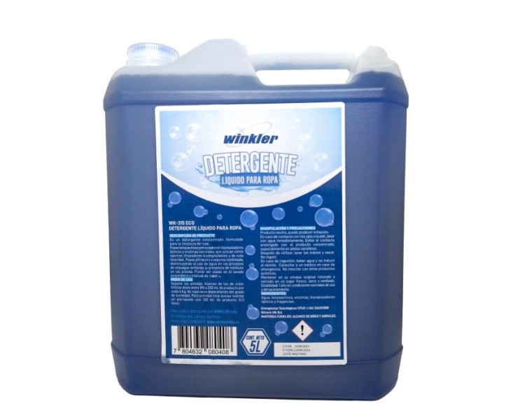 Detergente Liquido para Ropa Enzimático Envase 5 Litros WK-315E