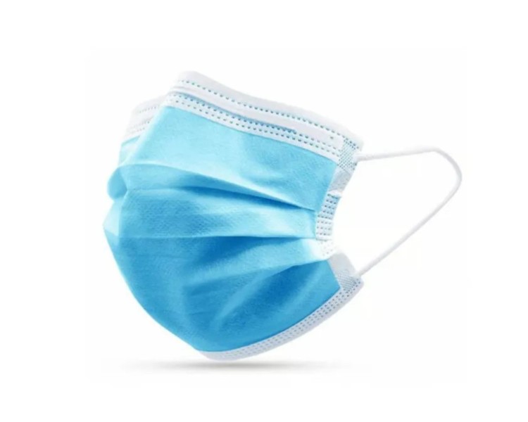 Mascarilla Desechable Plisada 3 Piegues CJ 50 Unidades