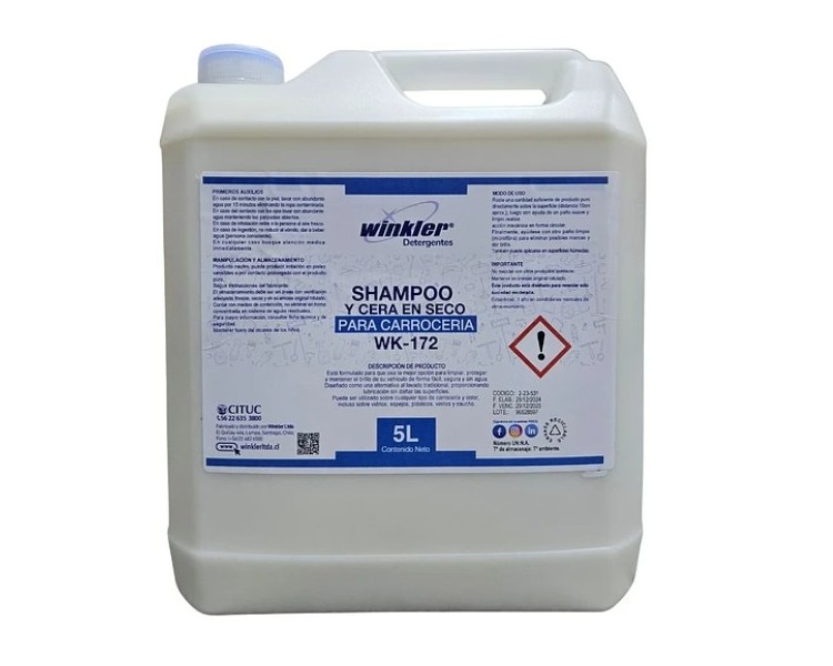 Shampoo de Cera y en Seco -Envase 5 Litros  WK-172