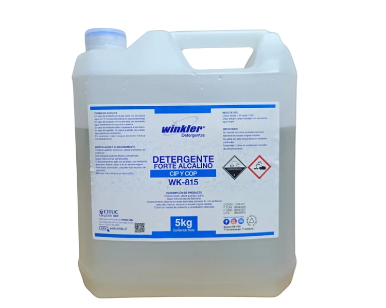 DETERGENTE ALCALINO CIP Y COP. ENV. 5kg. WK-800